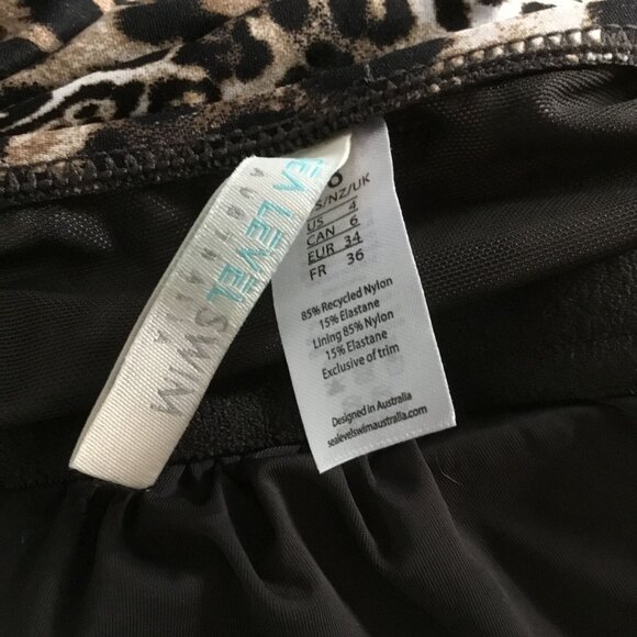 Sea Level Swim Wildside Plunge Multifit One-Piece Swimsuit Leopard 4 - Picture 5 of 6